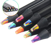 8 In 1 Rainbow Pencils Set Wooden Colored Pencil for Kids Adults Art Drawing, 8 In 1