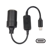 12W Power Driving Recorder TYPE-C to Cigarette Lighter Socket, 60cm, 1.2m