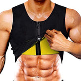 Men Fitness Corset Neoprene Sports Tummy Control Shapewear Zipper Tank Top Workout Wear, XL, XXL, 3XL