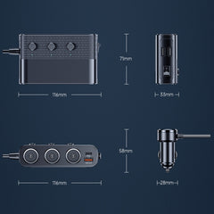 Car Cigarette Lighter USB3.0/PD Interface 127W Car Charger