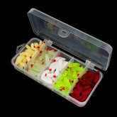 100pcs Red Headed Bread Worm Suite Fake Bait, 100pcs