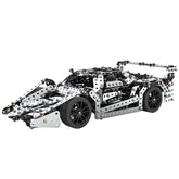 Assembly Metal Car Model Intelligence Handmade Assembly Toy Building Block, Racing Car