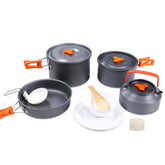 Hewolf HW-K1779 4-5 People Outdoor Aluminum Stove Portable Storage Camping Set, HW-K1779