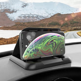 Car Mobile Phone Holder Carbon Fiber Pattern Silicone Dashboard Holder