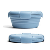 1100ml Silicone Folding Lunch Box Travel Bowl Microwave & Dishwasher Safe, Blue, Pink, Green, Gray, Black
