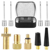 SV/AV/DV Bicycle Valve Adapter Set Bike Ball Pump Accessories, 9 in 1
