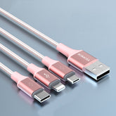 ROMOSS CB25 3 In 1 3.5A 8 Pin + Micro USB + Type C/USB-C Cable, 1m, 1.5m