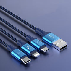 ROMOSS CB25 3 In 1 3.5A 8 Pin + Micro USB + Type C/USB-C Cable, 1m