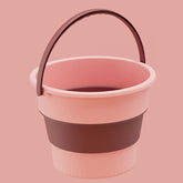 Large 17L Folding Thickened Portable Plastic Bucket Outdoor Fishing Barrel Car Travel Wash Barrel, Large 17L