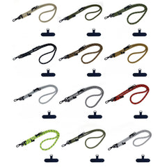 10mm Thick Rope Mobile Phone Anti-Lost Adjustable Lanyard Spacer, Camouflage Black White