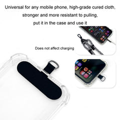 10mm Thick Rope Mobile Phone Anti-Lost Adjustable Lanyard Spacer, Camouflage Black White