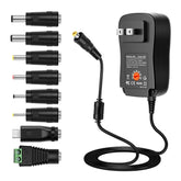 30W USB Interface Adjustable Power Adapter With Power Monitoring LED Light, US Plug, EU Plug, UK Plug, AU Plug