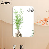 Round Corner Models Rectangle Acrylic Mirror Stereo Wall Stickers Home Decoration Soft Mirror, 4pcs 15cm x 10cm, 4pcs 20cm x 13cm, 4pcs 30cm x 20cm, 4pcs 42cm x 27cm