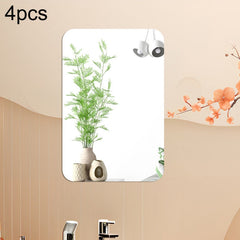 Round Corner Models Rectangle Acrylic Mirror Stereo Wall Stickers Home Decoration Soft Mirror, 4pcs 15cm x 10cm, 4pcs 20cm x 13cm, 4pcs 30cm x 20cm, 4pcs 42cm x 27cm