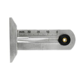 Stainless Steel Tire Tread Vernier Depth Gauge, 0-30mm, 0-50mm, 0-60mm