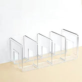 Acrylic Desktop Bookend Book Storage Rack Office Stationery Bookshelf, Regular Transparent, Thicken Transparent With Groove, Thicken Transparent, Thicken Green, Thicken Purple