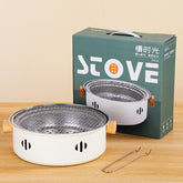 Charcoal Grill Stainless Steel Outdoor Camping Cooking Tea Around The Stove Barbecue Stove, Style B