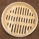 Bamboo Bun Steamer Food Veggie Steamer Basket, 21cm Cover, 21cm Cage, 27cm Cover, 27cm Cage