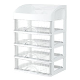 Desktop Drawer Organizer Multi-Layer Cosmetic Jewelry Box Stationery Multi-Functional Organizer, 5 Layer White Drawer (White), 5 Layer Black Drawer (White), 5 Layer Black Drawer (Pink), 4 Layer White Drawer (White), 4 Layer Black Drawer (White)
