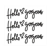 Hello gorgeous Car Stickers Inverted Rear Mirror Glass Sticker, Hello gorgeous
