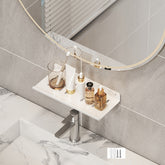 Faucet Rack Home Bathroom Vanity Shelf No Hole Storage Shelf, 30cm (White), 40cm (White), 50cm (White), 30cm (Black), 40cm (Black), 50cm (Black), 30cm (Gray), 40cm (Gray), 50cm (Gray), 50cm U-shaped (White), 50cm U-shaped (Black), 50cm U-shaped (Gray)