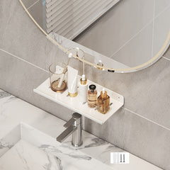 Faucet Rack Home Bathroom Vanity Shelf No Hole Storage Shelf, 30cm (White), 40cm (White), 50cm (White), 30cm (Black), 40cm (Black), 50cm (Black), 30cm (Gray), 40cm (Gray), 50cm (Gray), 50cm U-shaped (White), 50cm U-shaped (Black), 50cm U-shaped (Gray)