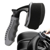 Durable Car Tire Waxing Curved Sponge Brush, Waxing Brush