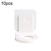 10pcs Toilet Shampoo Shower Gel Hanging Shelf No-Punch Bathroom Shelves, Transparent Patch Model, Silver Drawing Patch Model