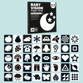 20pcs /Book Baby Early Learning Card Children Eye Care Visual Stimulation Card, 1-order Black And White, 2-order Black And Red, 3-order Color, 4-order Real Object
