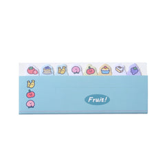 120sheets /Set Kawaii Sticky Tab Note Page Marker Writable and Repositionable File Flags, Dog, Fruit, Girl, Flower, Bear, Cat
