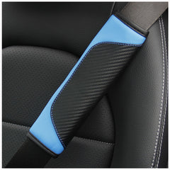 Car Seat Belt Cover Carbon Fiber Leather Auto Seat Shoulder Protection, Black, Red, Wine Red, Crown Black, Crown Red, Crown Wine Red