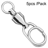 5pcs /Pack PROBEROS DAC006 Lure Baits 8-Type Rings Connector High-Speed Bearing Swivel Oval Pin Fishing Gear Accessories, 22mm, 23mm, 25mm, 30mm, 35mm