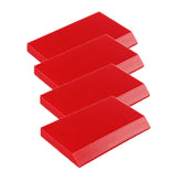 4pcs Car Cleaning Glass Water Film Soft Rubber Scraper, Short Red, Long Red, Short Orange, Long Orange