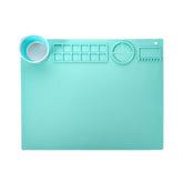 50x40cm Silicone Double Bowl Painting Pad Graffiti Oil Painting Mat Erasable and Washable Silicone Pad