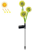 Dandelion Lawn Ground Plug Light Decoration Outdoor Solar LED Garden Lights, 3 Head