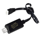 11.1V 2A 3S Lithium Battery USB Charger With Light, 4 Pin Plug