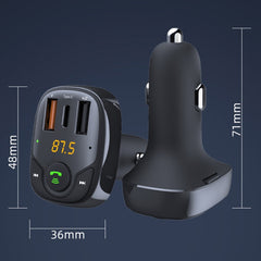 36W Car Bluetooth MP3 Player FM Transmitter Multifunctional Car Charger, S-15PD