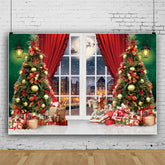 120x80cm Christmas Wreath Snow Scene Photography Background Curtain, 11421618, 11422035, 11422037