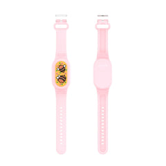 For Samsung Galaxy SmartTag 2 Bracelet Waterproof Silicone Wristband, Black Flag, Blue Paw Prints, Pink Bee, Black Dinosaur, Black Flower, Green Flower