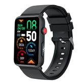 Smart Watch Ring ECG Temperature Heart Rate Blood Pressure Health Bluetooth Talking Watch, Black Silicone, Red Silicone, Blue Silicone, Black Leather, Brown Leather