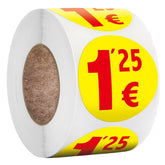 500pcs /Roll 3.8cm Price Tag Supermarket Sealing Sticker, S119, S120