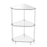 Polygonal 3-Tier Acrylic Wall Corner Table For Living Room Kitchen Bathroom Storage, YX140
