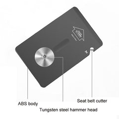 Car Window Breaking Safety Card Emergency Life-Saving Hammer