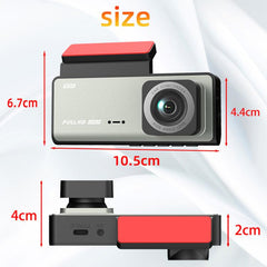 G71 HD 1080P Three-Lens 2.0-Inch Infrared Night Vision Driving Recorder, No WIFI, WIFI Connection