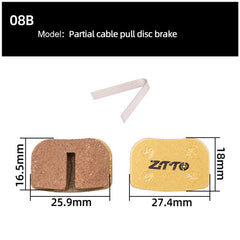 2pairs ZTTO Mountain Bike Full Metal Copper Base Lining Oil Disc Block Brake Pad, MJ-08B, MJ-11A, MJ-11C, MJ-11D, MJ-11E, MJ-11G, MJ-11H, MJ-11K
