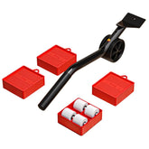 5 In 1 Universal Wheel Heavy Object Moving Tool 350kg Capacity Square Base