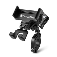 WEST BIKING Bicycle Phone Mount Aluminum Alloy Road / Mountain Bike Navigation Holder, Handlebar Black, Handlebar Silver, Handlebar Red, Stem Black, Stem Silver, Stem Red