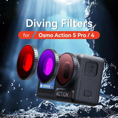 For DJI Osmo Action 5 Pro / Action 4 aMagisn Anti-Fog Dive Filter Lens Seamlessly Adapted To Waterproof Cases