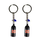 2 PCS Fashion Metal Keyring Car Keychain Auto Key Chain Key Ring, Black, Blue, White, Red, Purple, Gold, Green