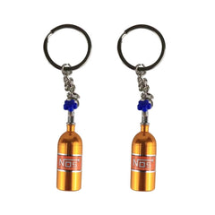2 PCS Fashion Metal Keyring Car Keychain Auto Key Chain Key Ring, Black, Blue, White, Red, Purple, Gold, Green